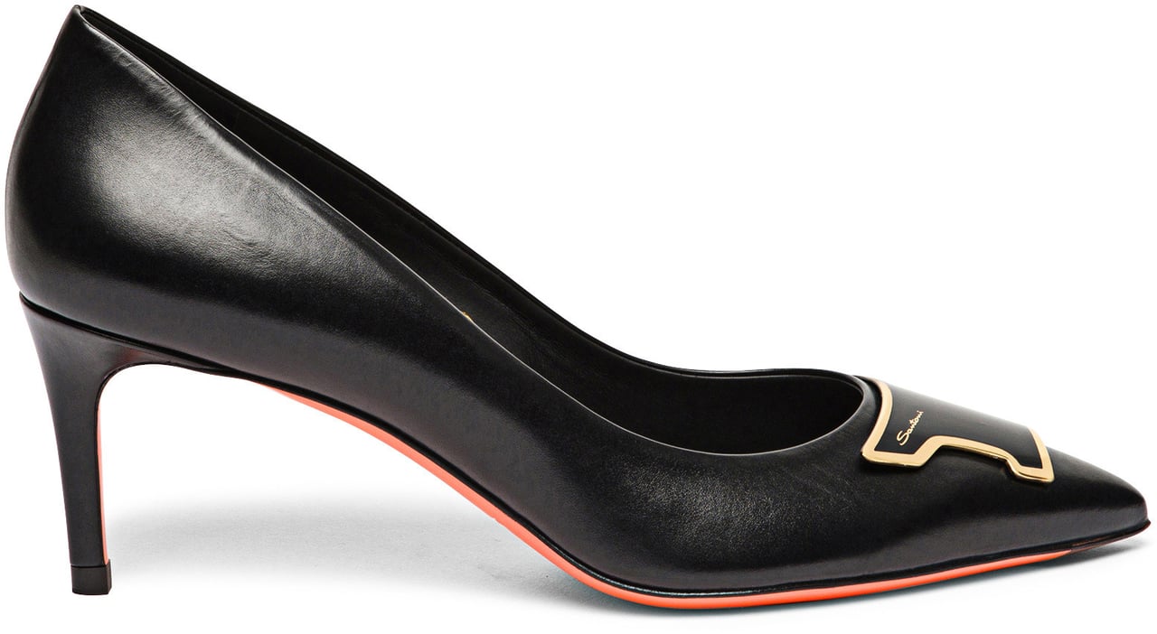Santoni Women's leather midheel pump Wit