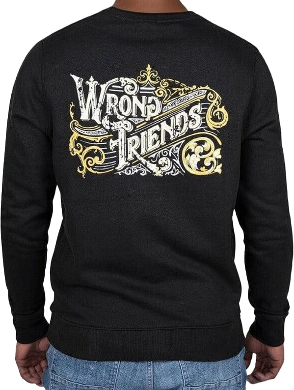Wrong Friends LUXOR SWEATER - ANTHRACITE Zwart