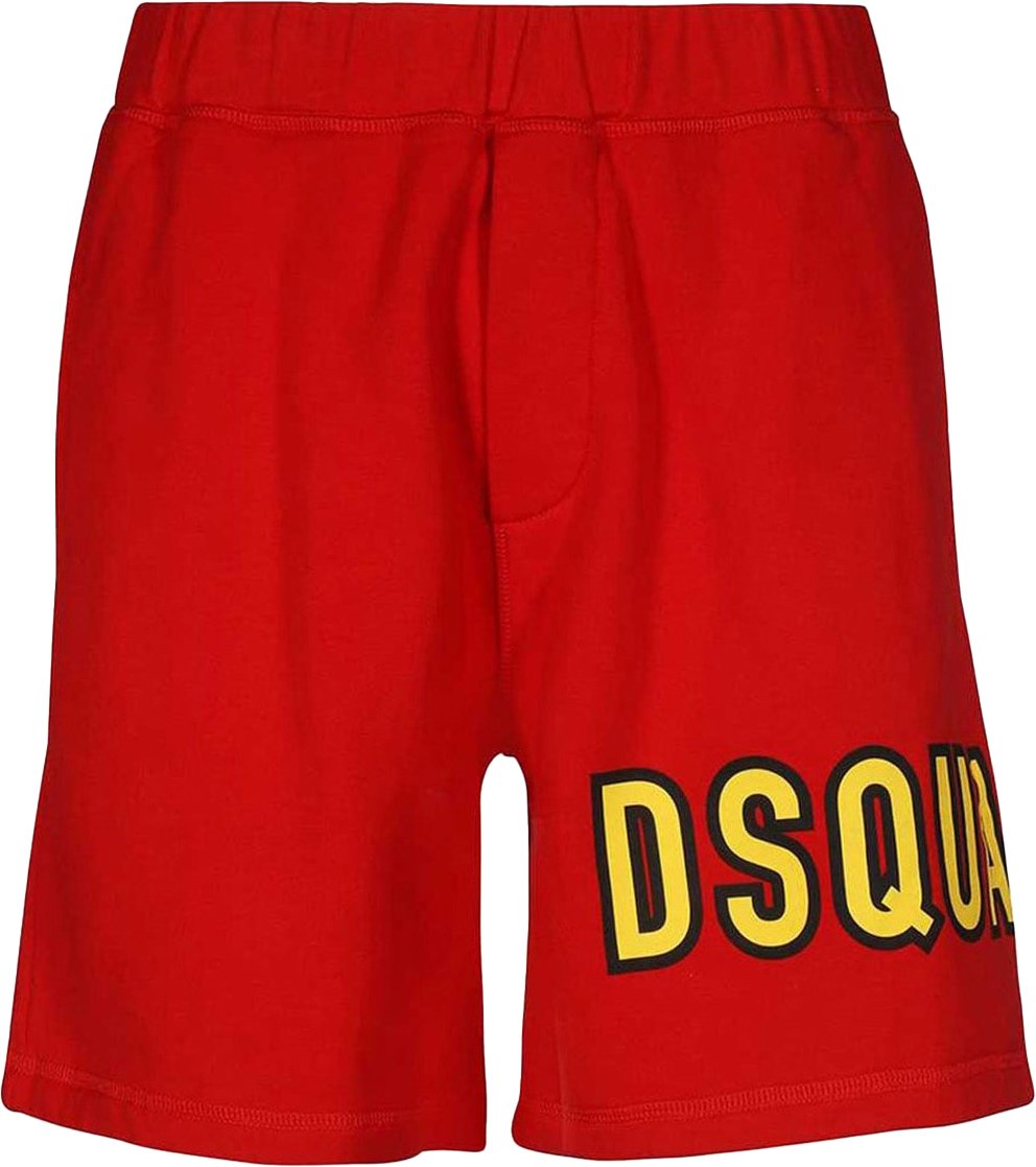Dsquared2 Dsquared2 Cotton Logo Shorts Rood
