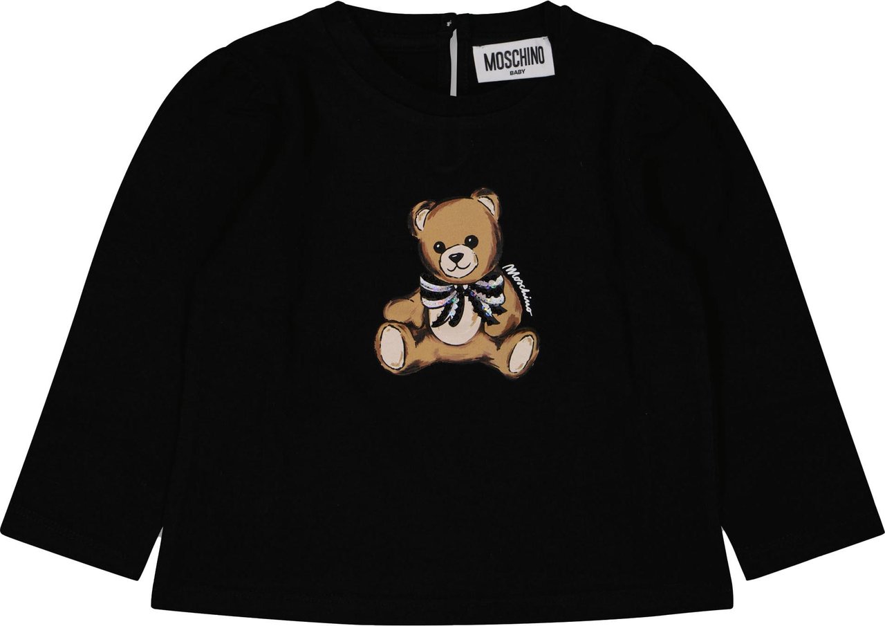 Moschino Moschino Baby Meisjes T-Shirt In Zwart Zwart