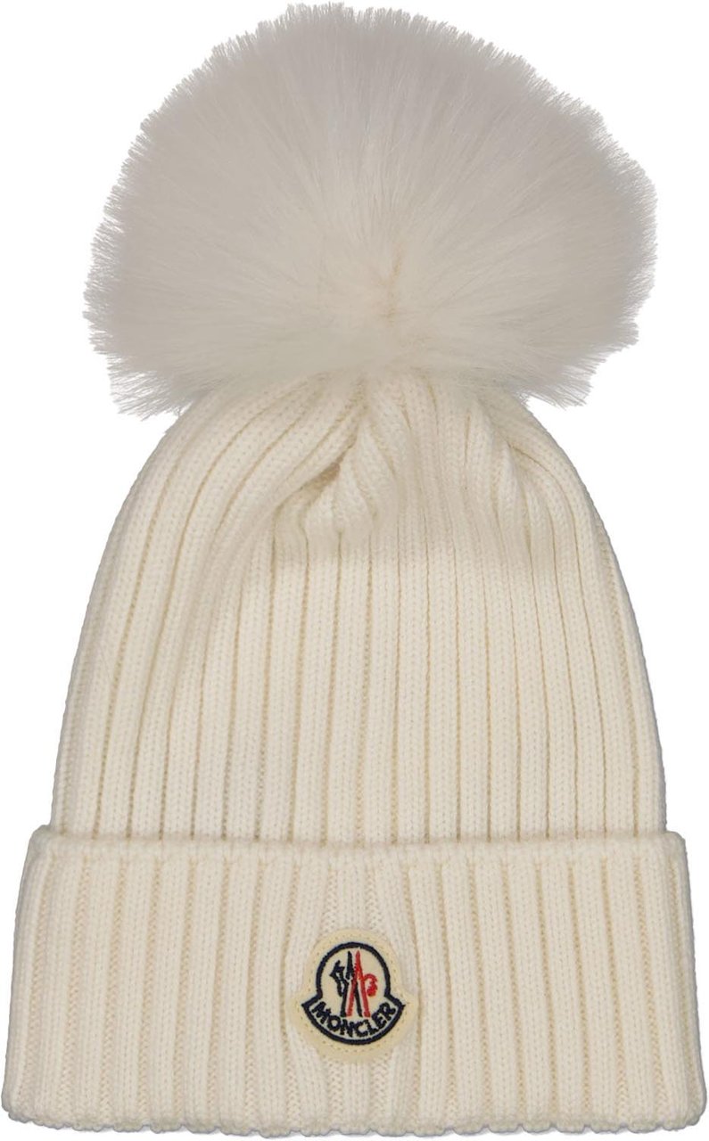 Moncler Moncler Kinder Meisjes Muts In Off White Wit