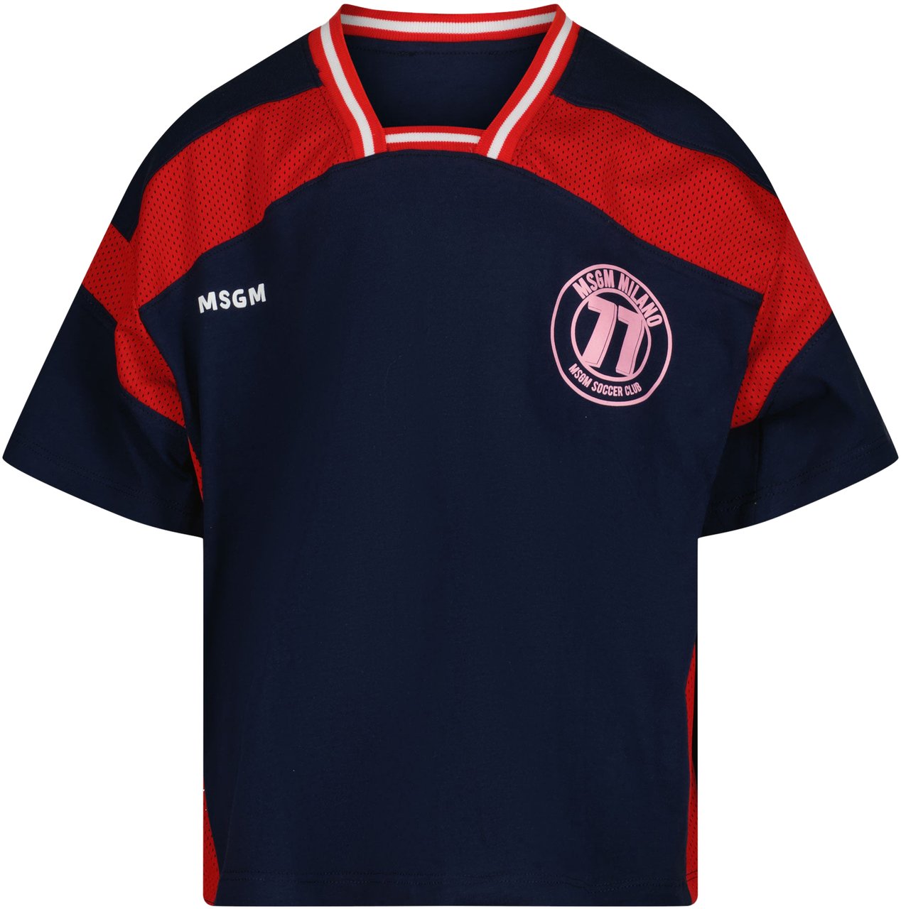 MSGM MSGM Kinder Meisjes T-Shirt In Navy Blauw