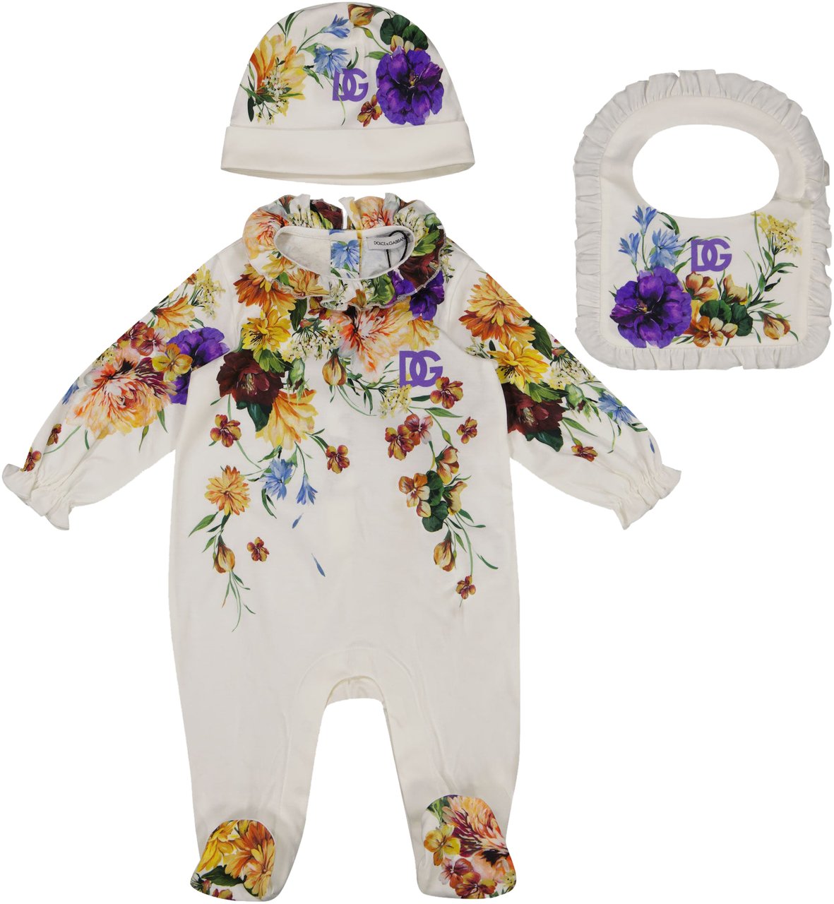 Dolce & Gabbana Dolce & Gabbana Baby Meisjes Boxpakje In Wit Wit