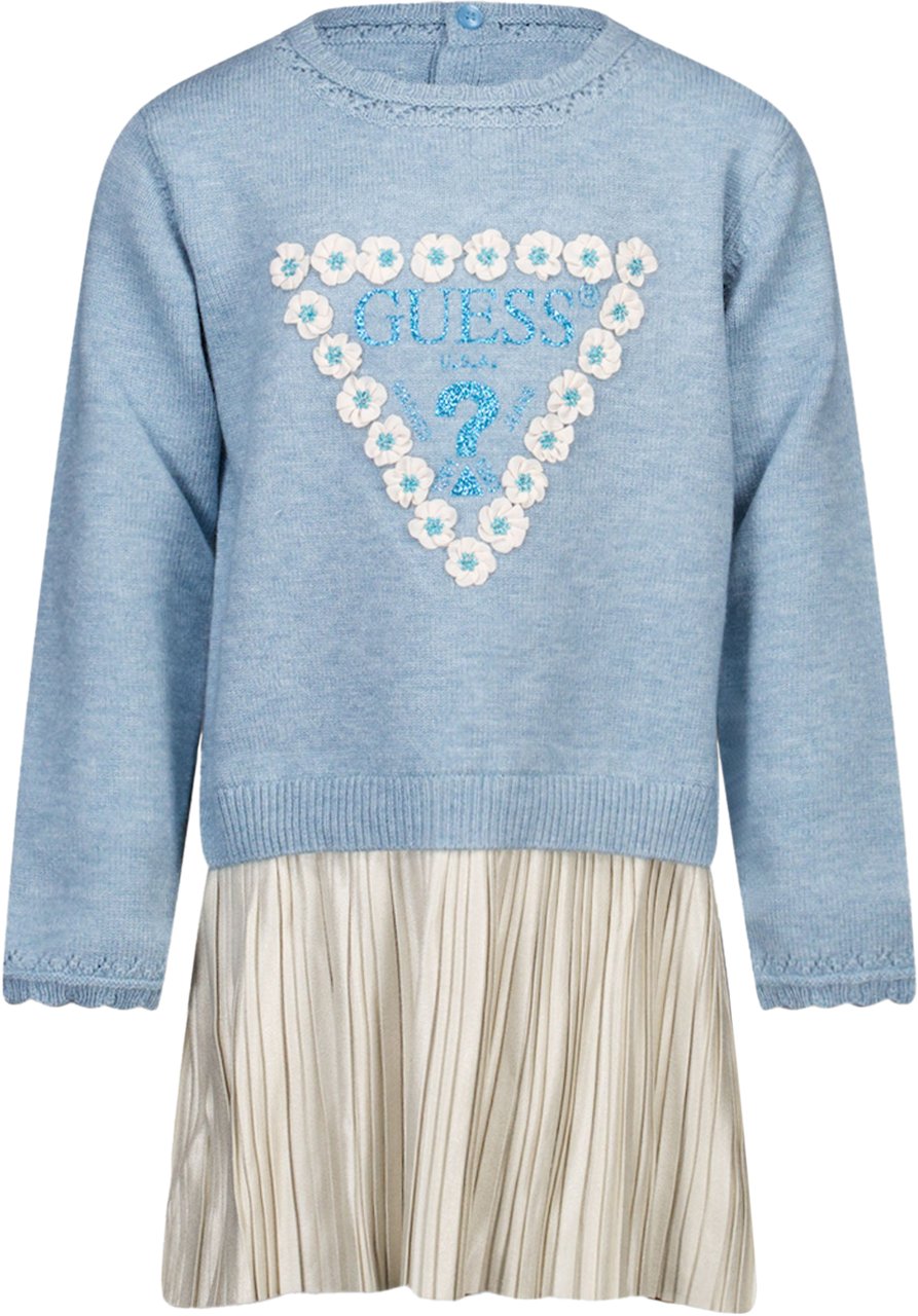 Guess Guess Kinder Meisjes Jurk In Licht Blauw Blauw