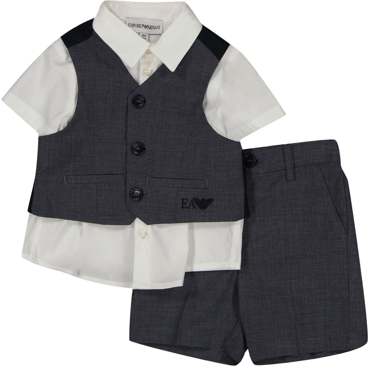 Emporio Armani Armani Baby Jongens Setje In Navy Blauw