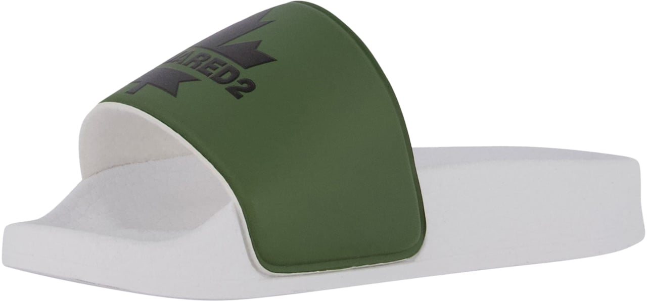 Dsquared2 Dsquared2 Unisex Slippers In Army Groen