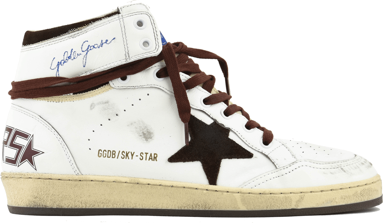 Golden Goose Sky Star White Brown Wit