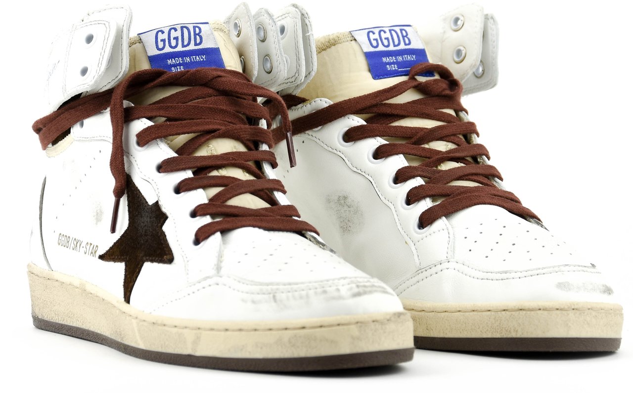 Golden Goose Sky Star White Brown Wit