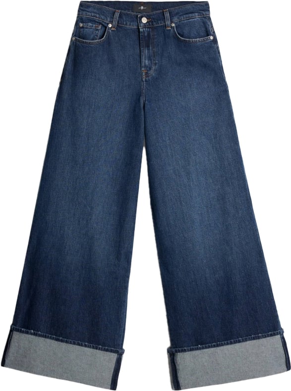 7 For All Mankind jeans marie wide leg blue Blauw
