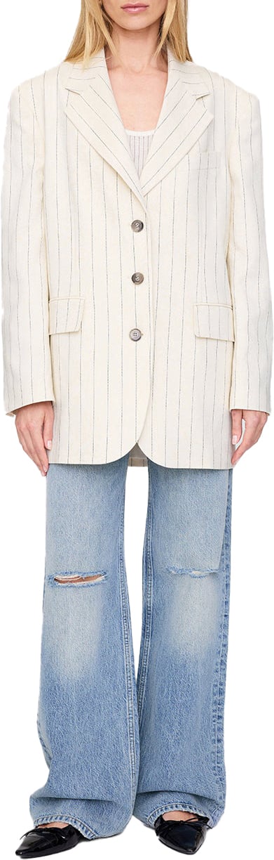 Anine Bing blazer streep Beige