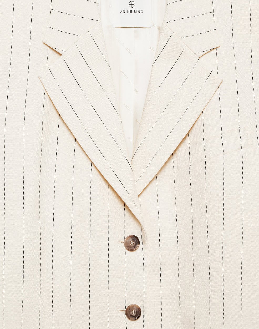 Anine Bing blazer streep Beige