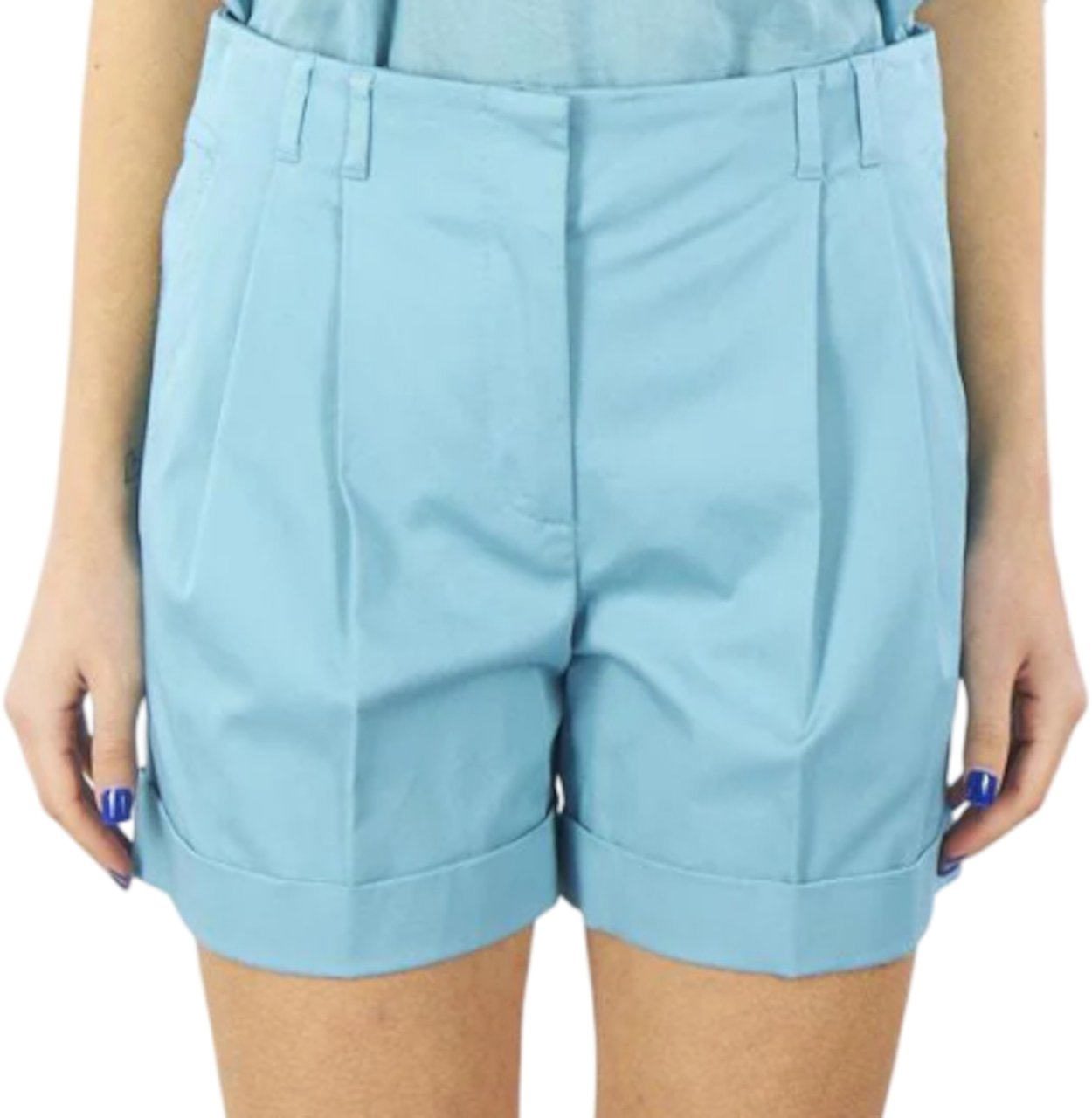 Max Mara Shorts Blue Blauw