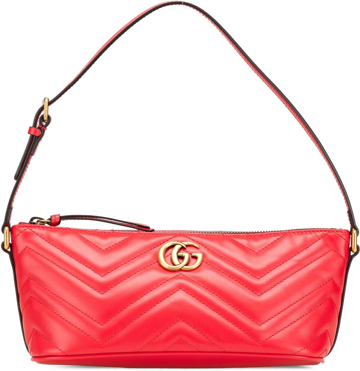 Gucci GG Marmont Matelasse Leather Shoulder Bag Rood