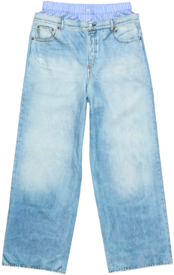 Acne Studios Trousers Light Blue Blauw