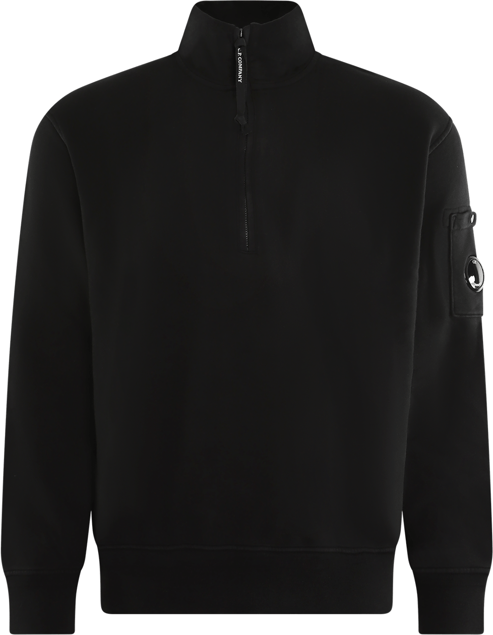CP Company Heren Half Zip Collar Sweater Black Zwart
