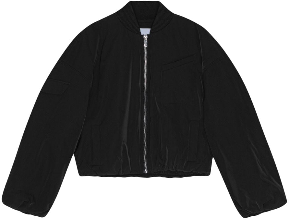 Ganni Coats Black Zwart