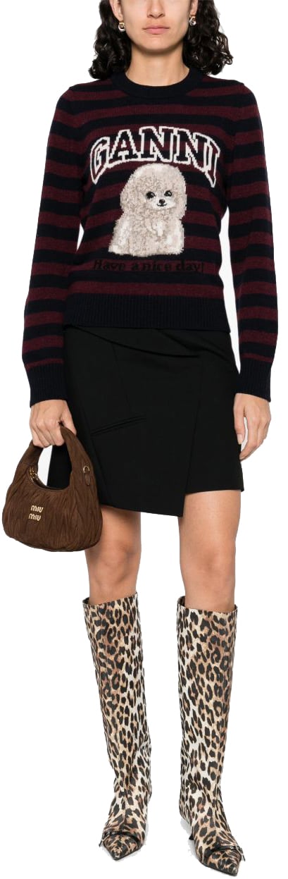 Ganni Sweaters Bordeaux Rood
