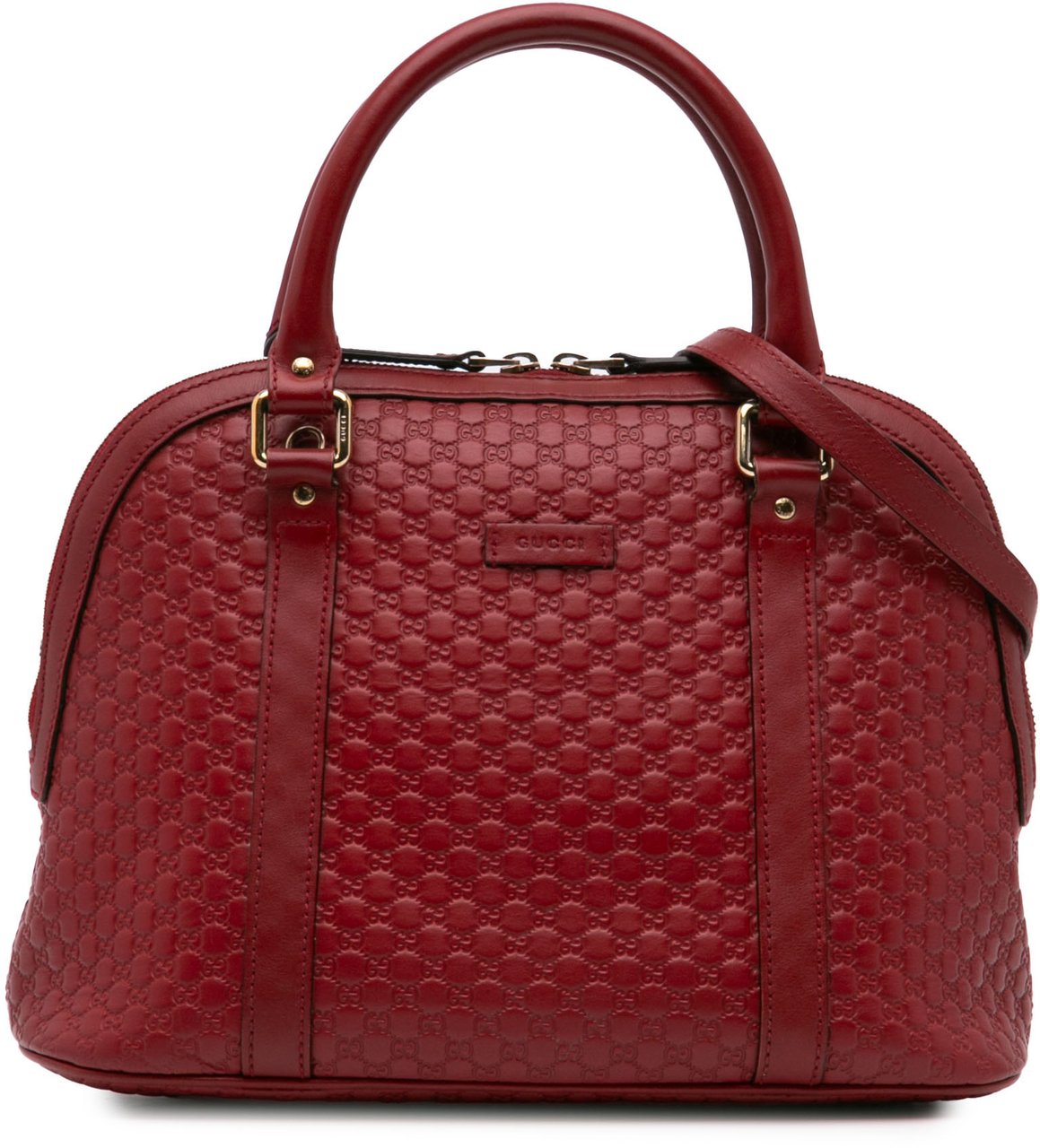 Gucci Medium Microguccissima Dome Satchel Rood