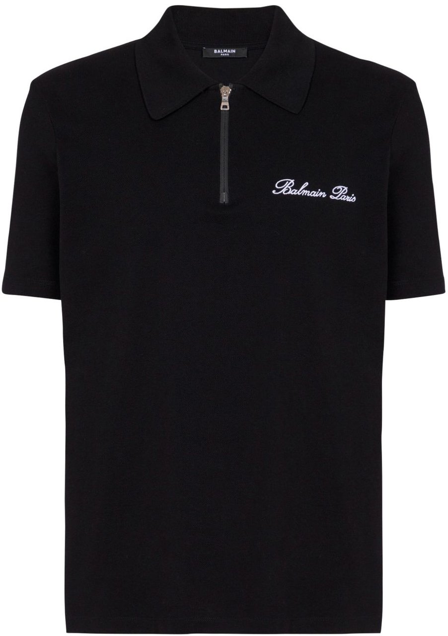 Balmain T-Shirts And Polos Noir Blanc Zwart