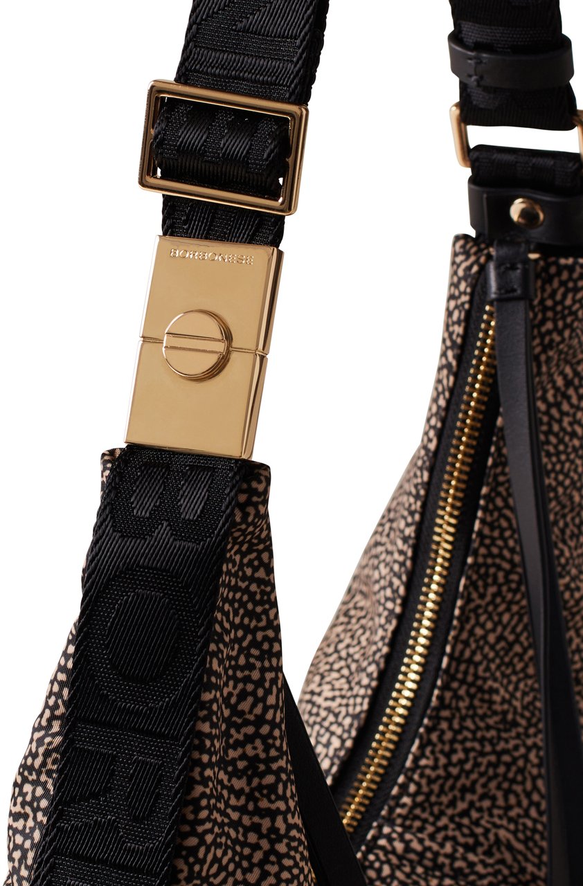 Borbonese FOLD HOBO SMALL Zwart