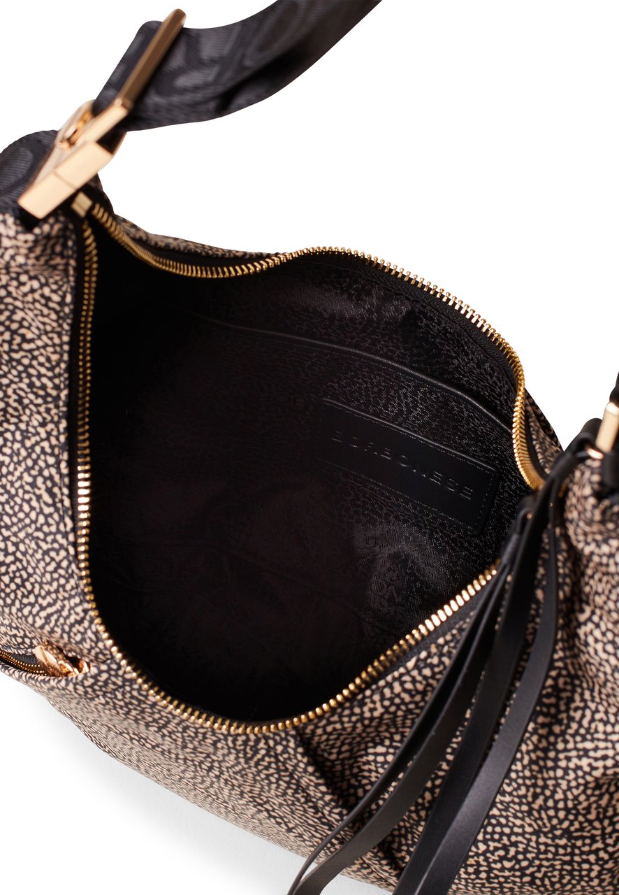 Borbonese FOLD HOBO SMALL Zwart