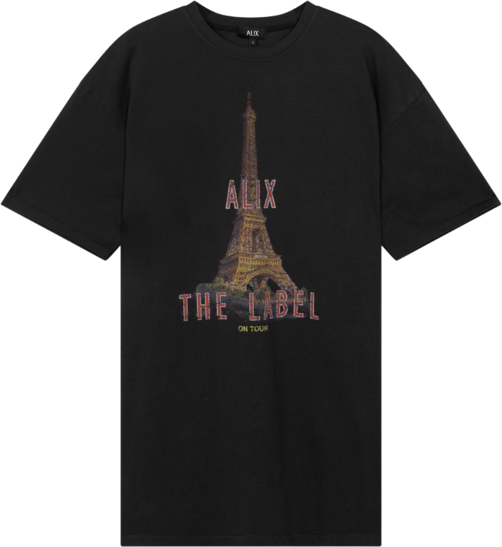 ALIX Paris T-Shirt Jurk Grijs