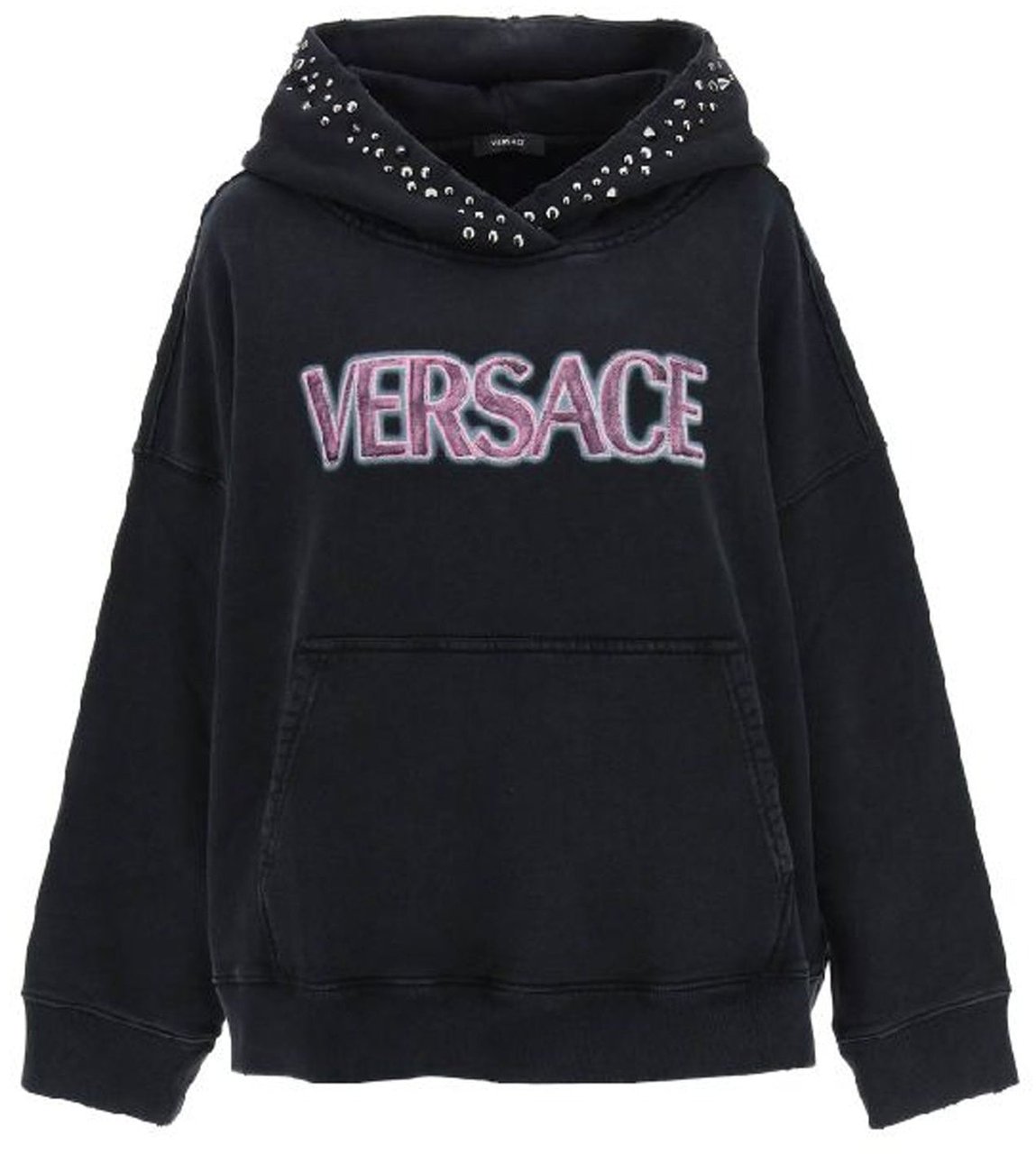 Versace Versace Cotton Logo Sweatshirt Zwart