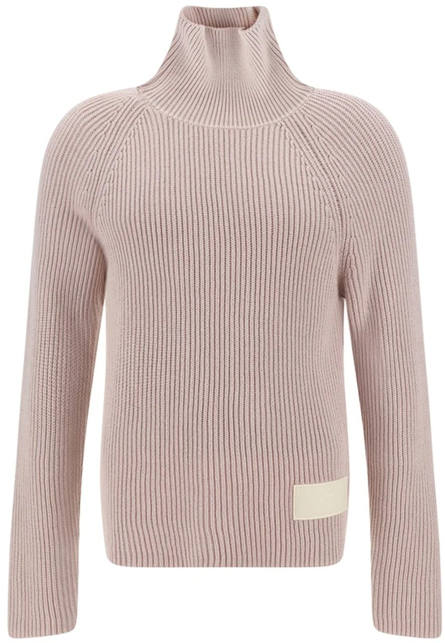 Ami Paris Turtleneck Sweater Roze