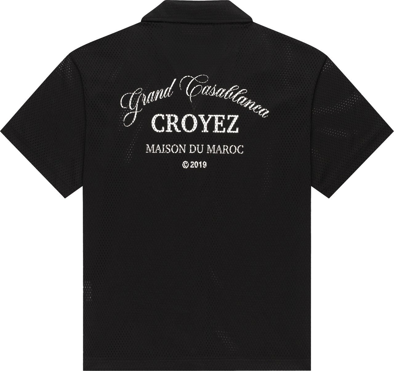 Croyez Croyez Grand Casablanca Mesh Shirt Zwart