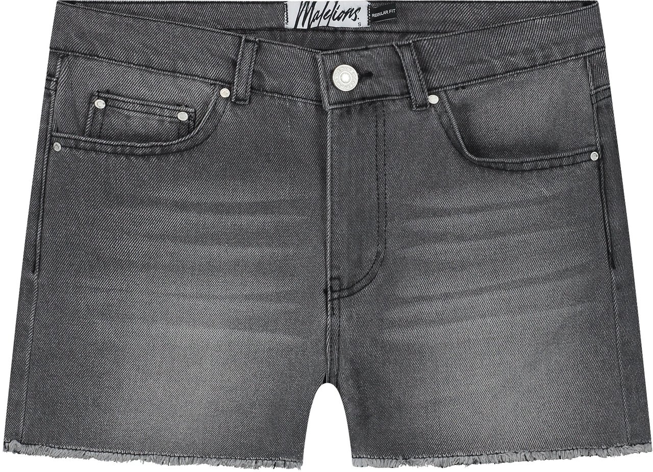 Malelions Malelions Women Damaged Patch Denim Shorts Zwart