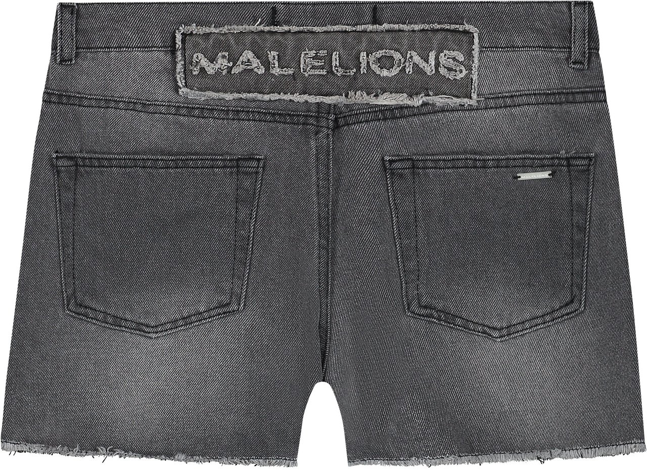 Malelions Malelions Women Damaged Patch Denim Shorts Zwart