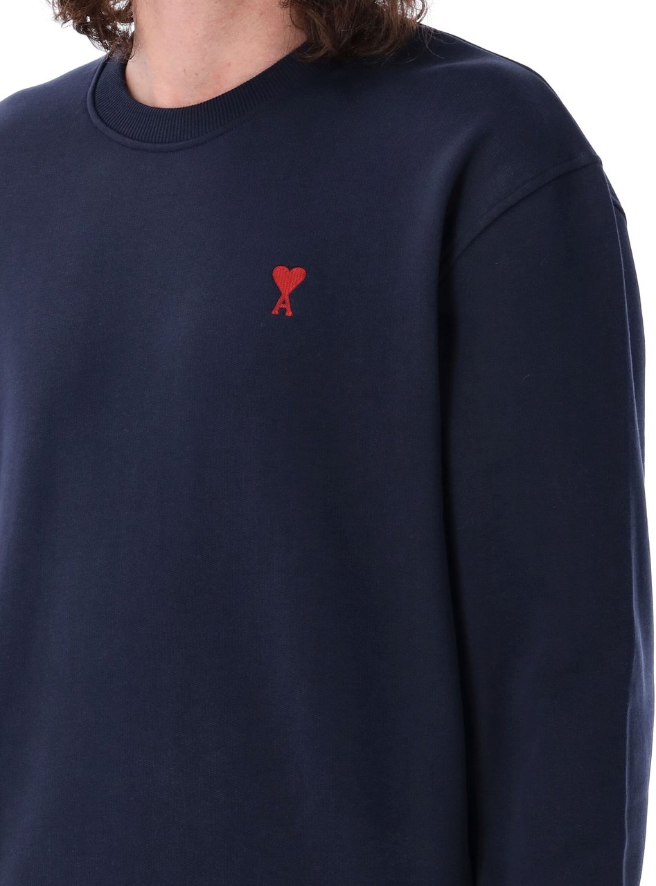 AMI Paris Red Adc Crewneck Blu Blauw