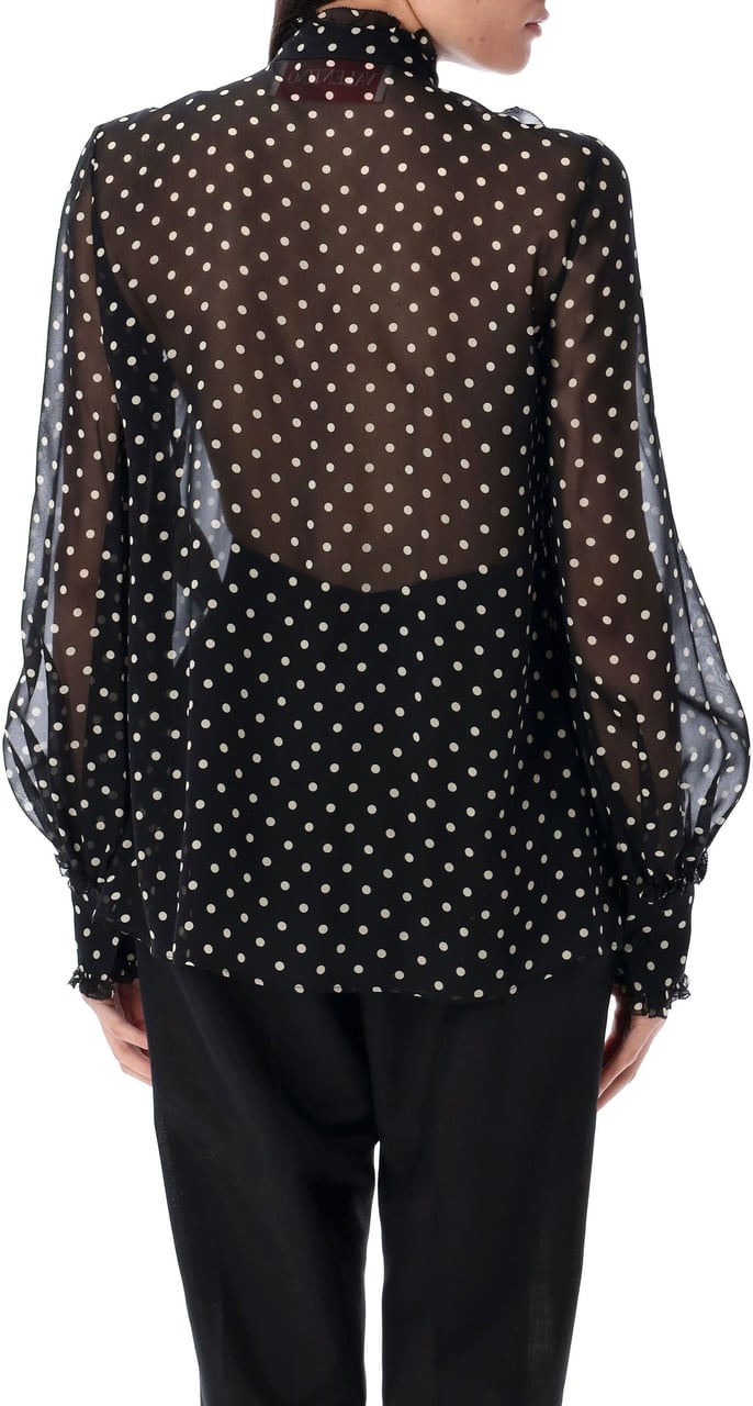 Valentino Garavani Shirt Pois Ruffle Blackivory Divers