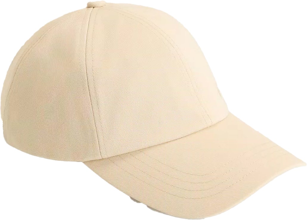 Woolrich Logo Baseball Cap White Pepper Beige