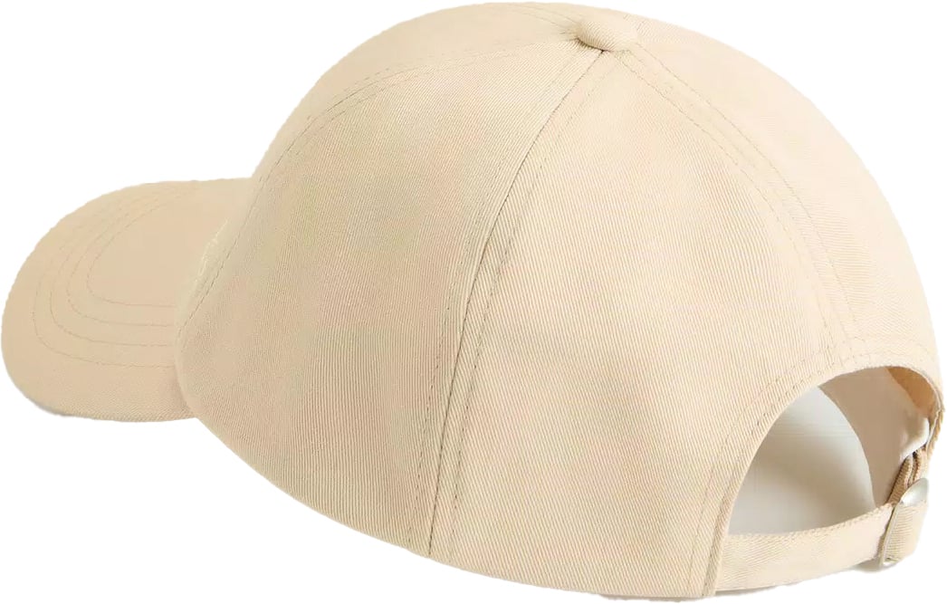 Woolrich Logo Baseball Cap White Pepper Beige