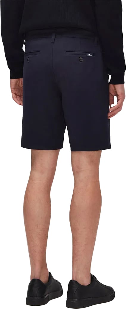 7 For All Mankind Travel Short Double Knit Navy Blauw