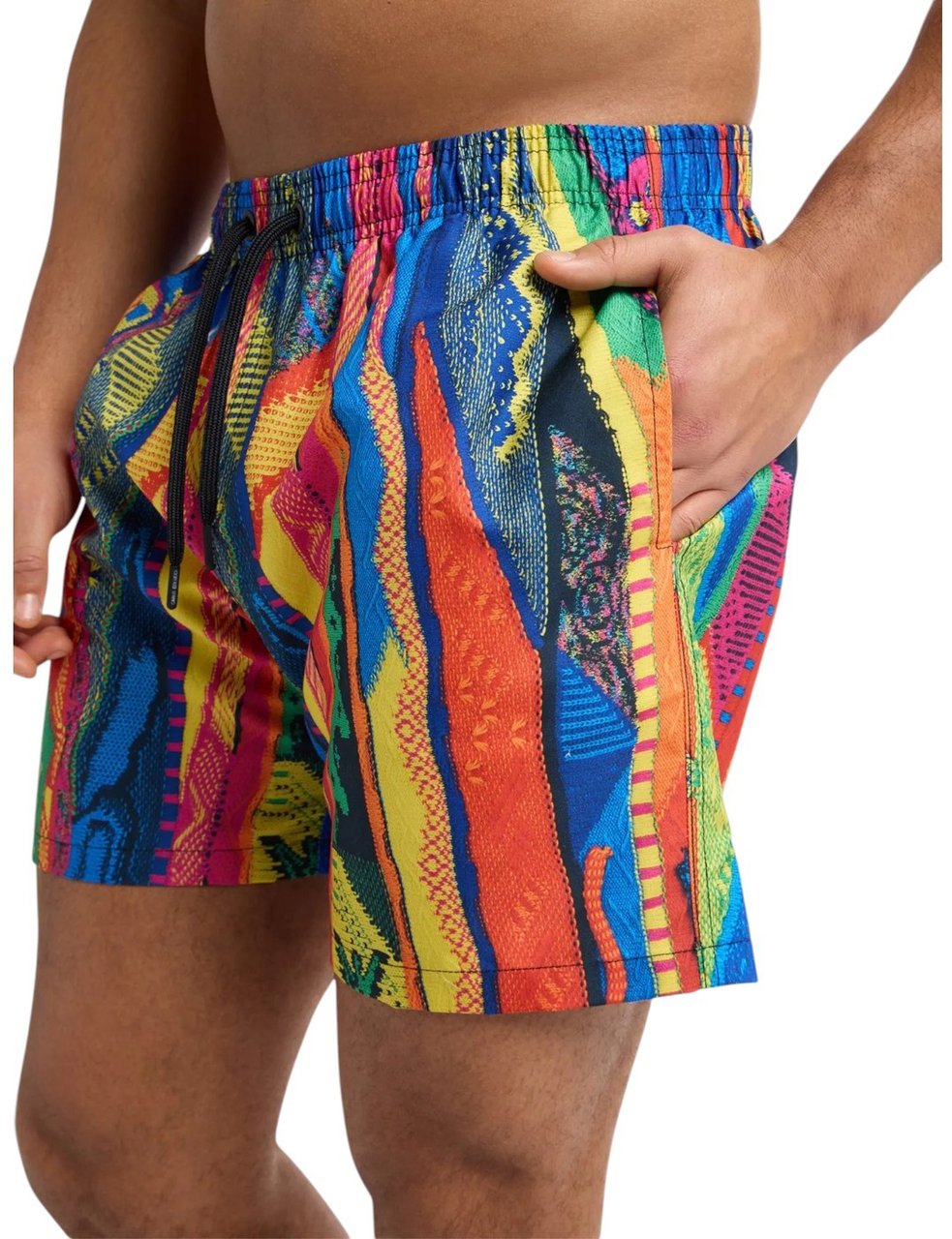 Carlo Colucci Knit Print Swimshort Red Divers