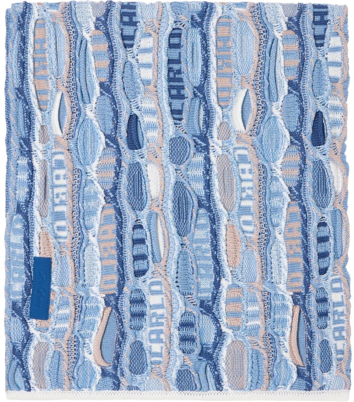 Carlo Colucci Knit Scarf Blue Blauw