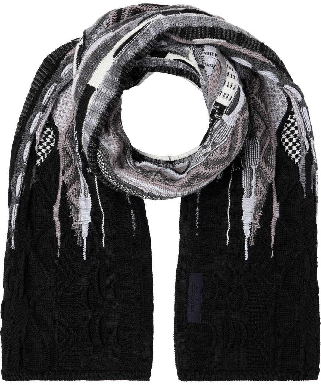 Carlo Colucci Knit Scarf Black Zwart