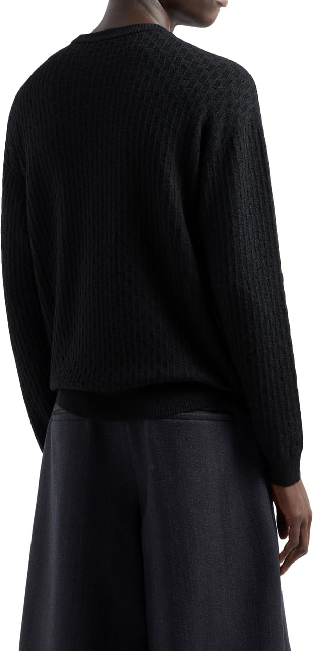 Emporio Armani Knit Structure Black Zwart