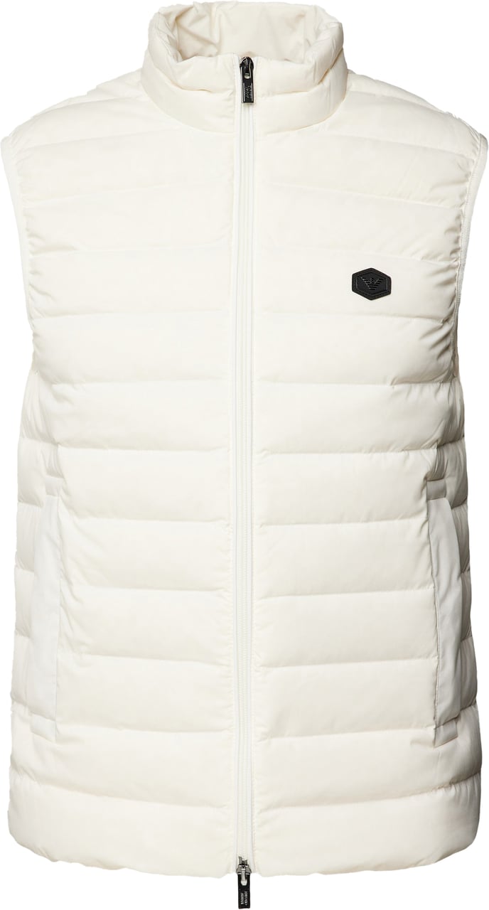 Emporio Armani Down Eagle Logo Patch Offwhite Wit