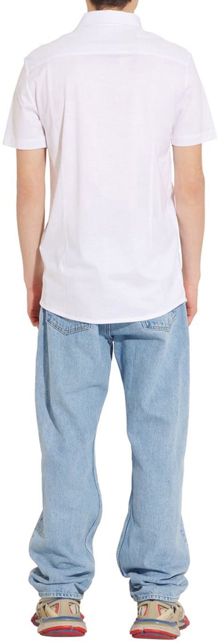 Emporio Armani Doorknoop Polo Wit Wit
