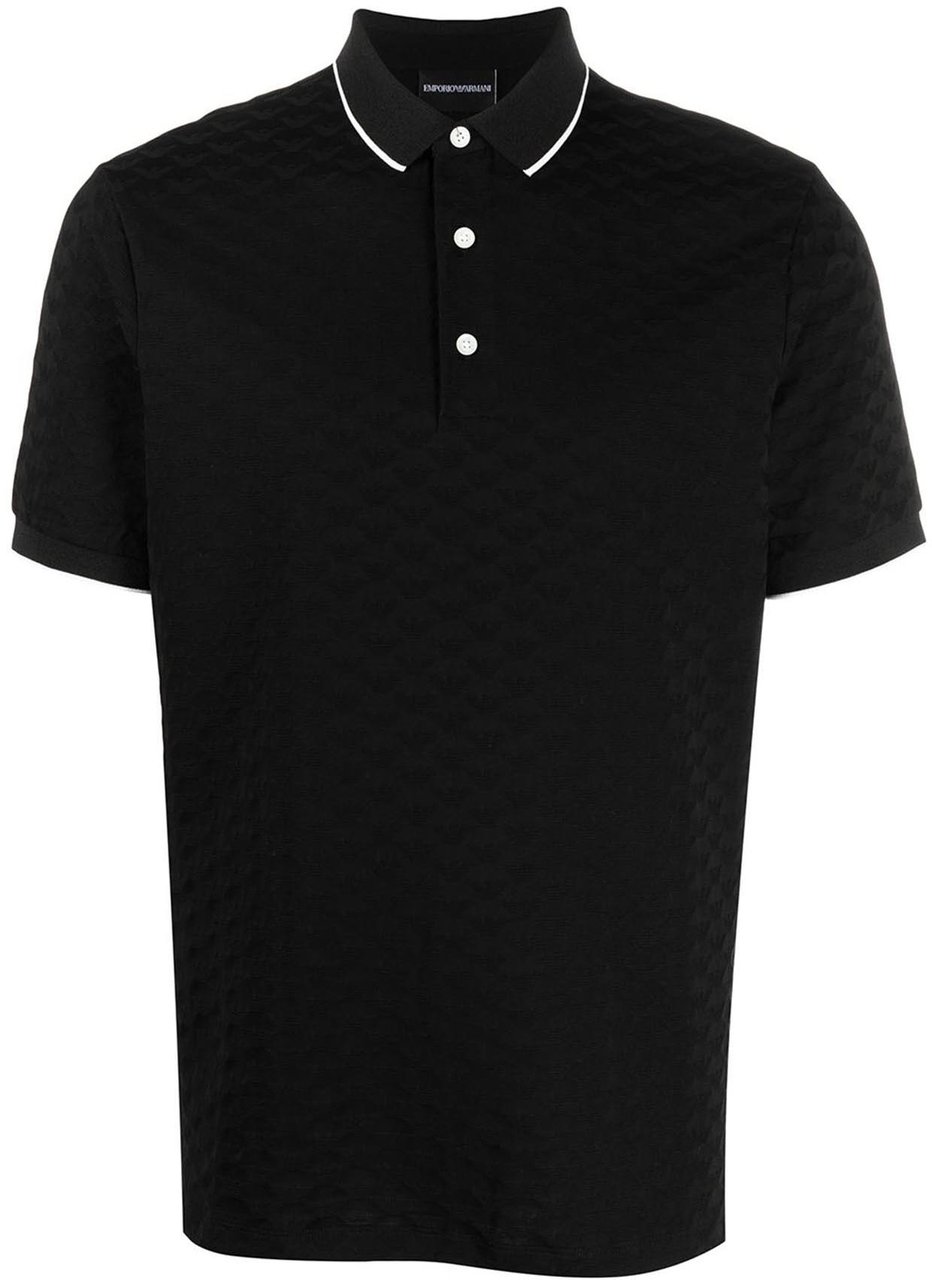 Emporio Armani All-over Jacquard Eagle Black Zwart