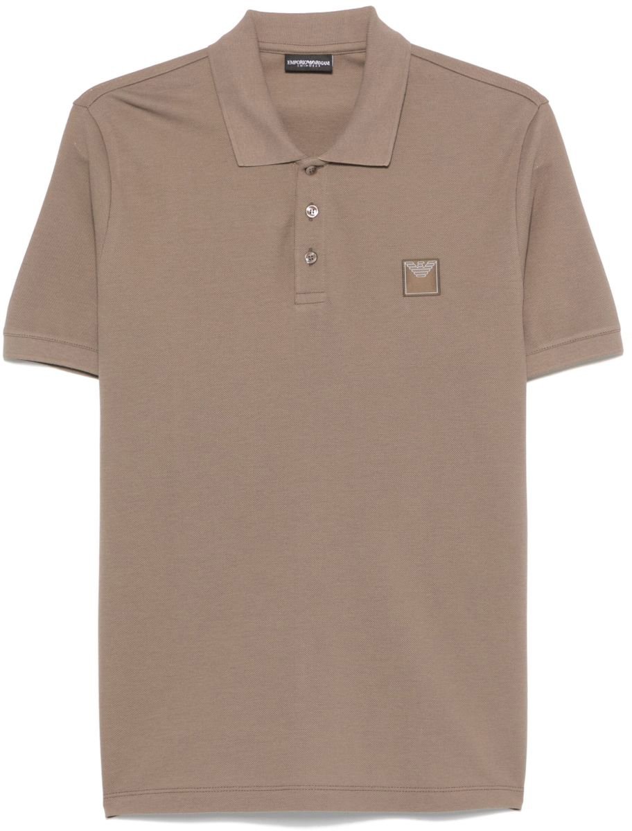 Emporio Armani Polo Beachwear Walnut Bruin