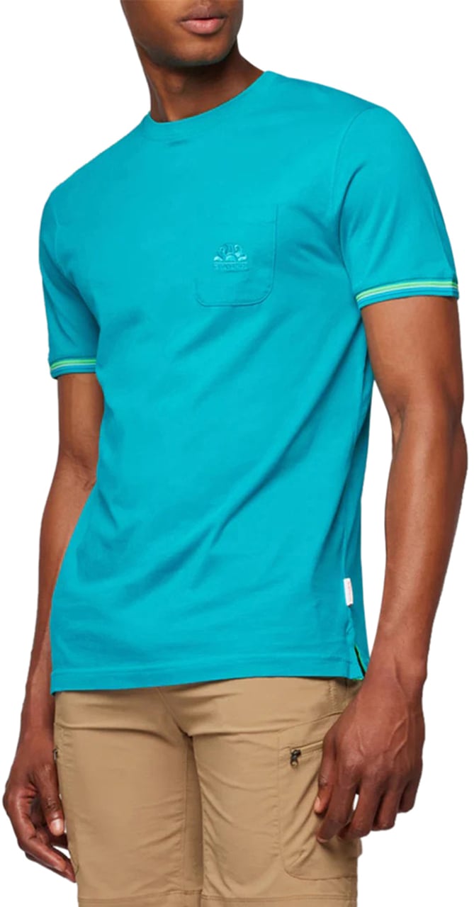 Sundek Finn Crew Neck Pocket Blue Grass Blauw