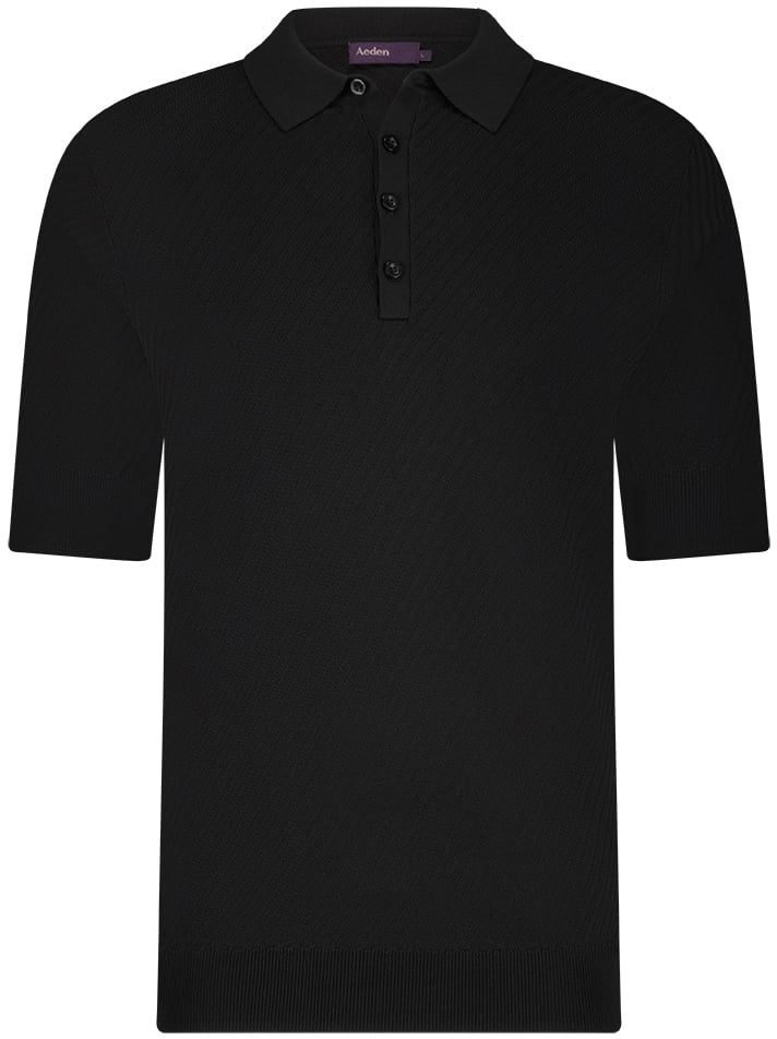 Aeden Eduardo Polo Black Zwart