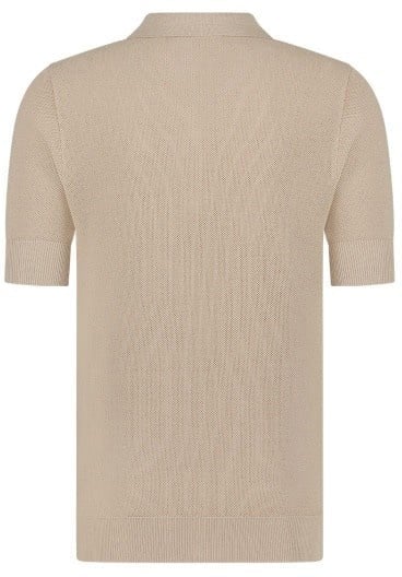 Aeden Bruces Knit Polo Summer Sand Beige