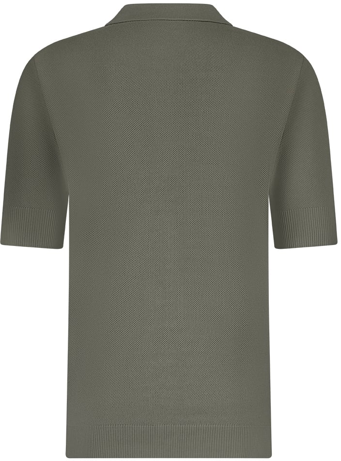 Aeden Bruces Knit Polo Vetiver Groen