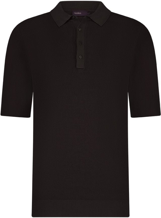Aeden Bruces Knit Polo Ganache Bruin