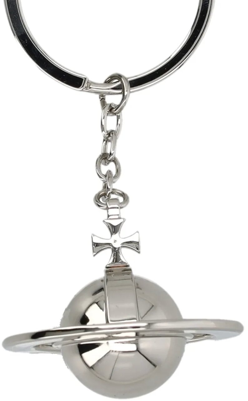 Vivienne Westwood 3d Orb Silver Black Saffiano Zwart